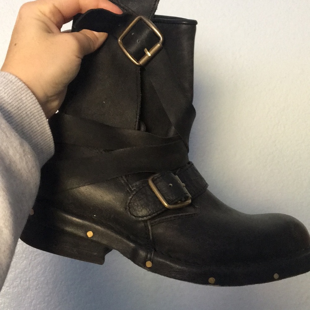Jeffrey Campbell Leather Moto Boots